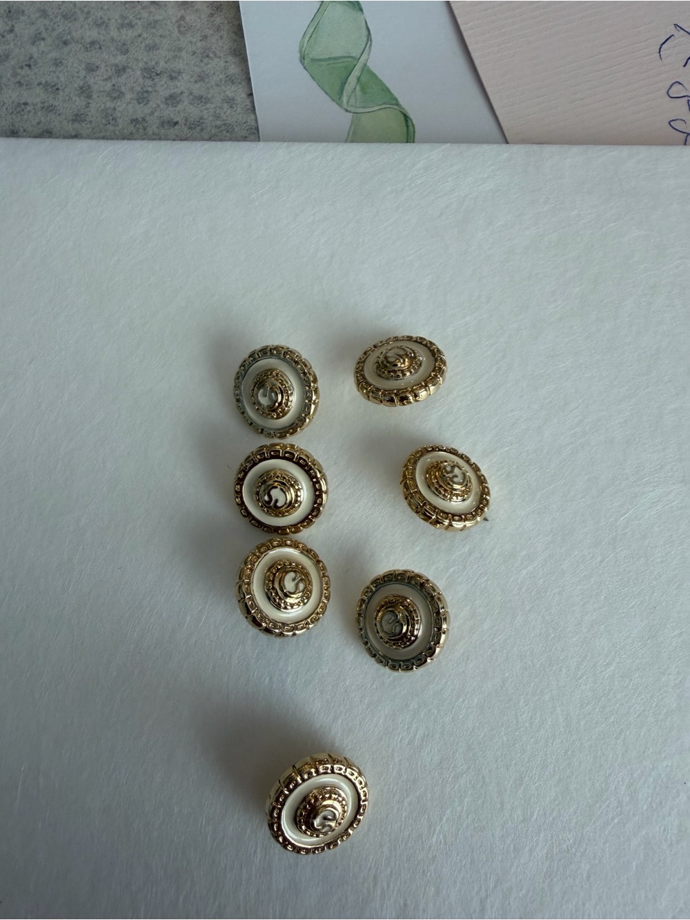 Gold and Cream Vintage st John’s buttons